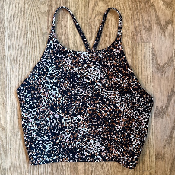 Light Support PowerSoft Longline Sports Bra for Women Brown - Picture 3 of 7